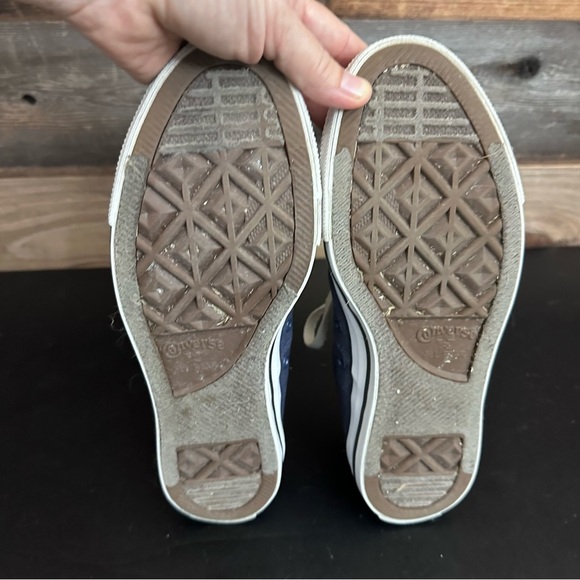 Converse Chuck Taylor All Star Women's 8 Blue Low Top Sneakers Quilted Inside - Picture 7 of 9